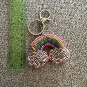 New Rhinestone Rainbow key chain bag charm